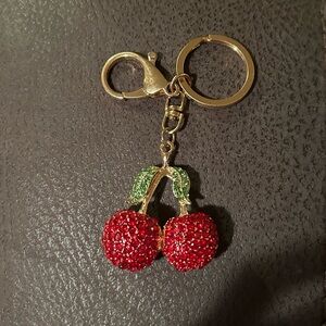 Crystal Cherry Bag Charm/Keychain